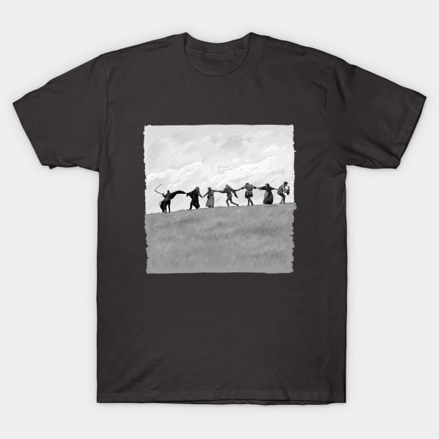 The Seventh Seal Illustration T-Shirt by burrotees